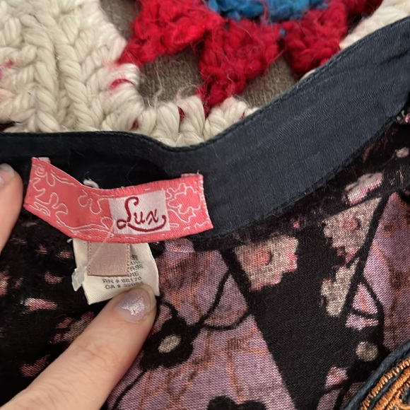 Boho mini dress RAINBOW PAISLEY PRINT - Picture 5 of 7